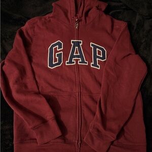 GAP burgundy zip upHoodie